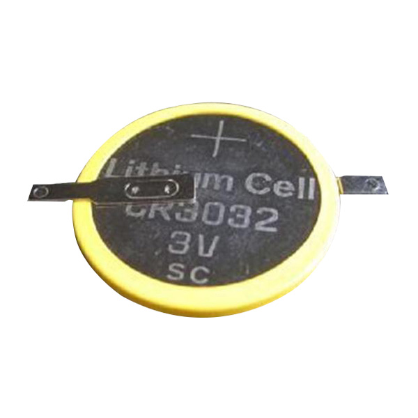 CR3032 button cell battery with SMT tabs