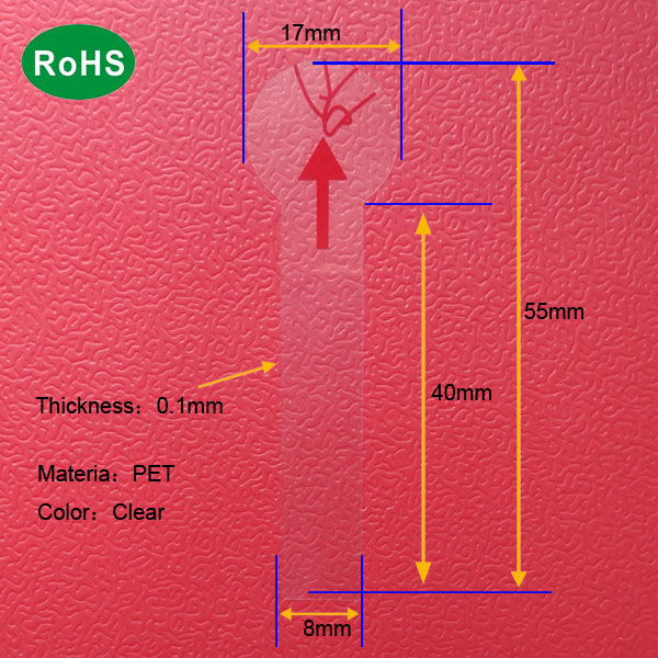 55mm CR2016 CR2025 CR2032 PET battery pull tab
